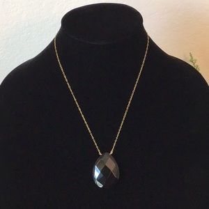 10KT Gold Black Onyx Necklace